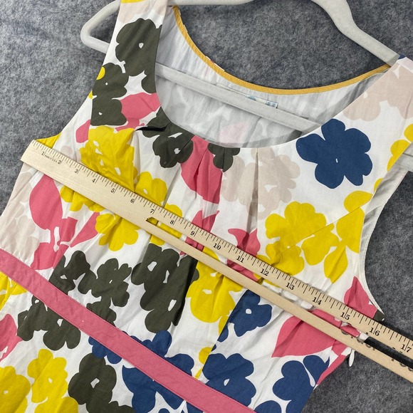 Boden Mini Dress 4 Floral Spring Shift Sleeveless Preppy - Picture 5 of 9